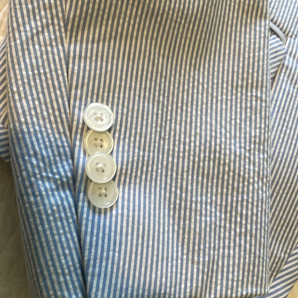 346 Brooks Brothers Sear-sucker suit Petit fit - Picture 7 of 9